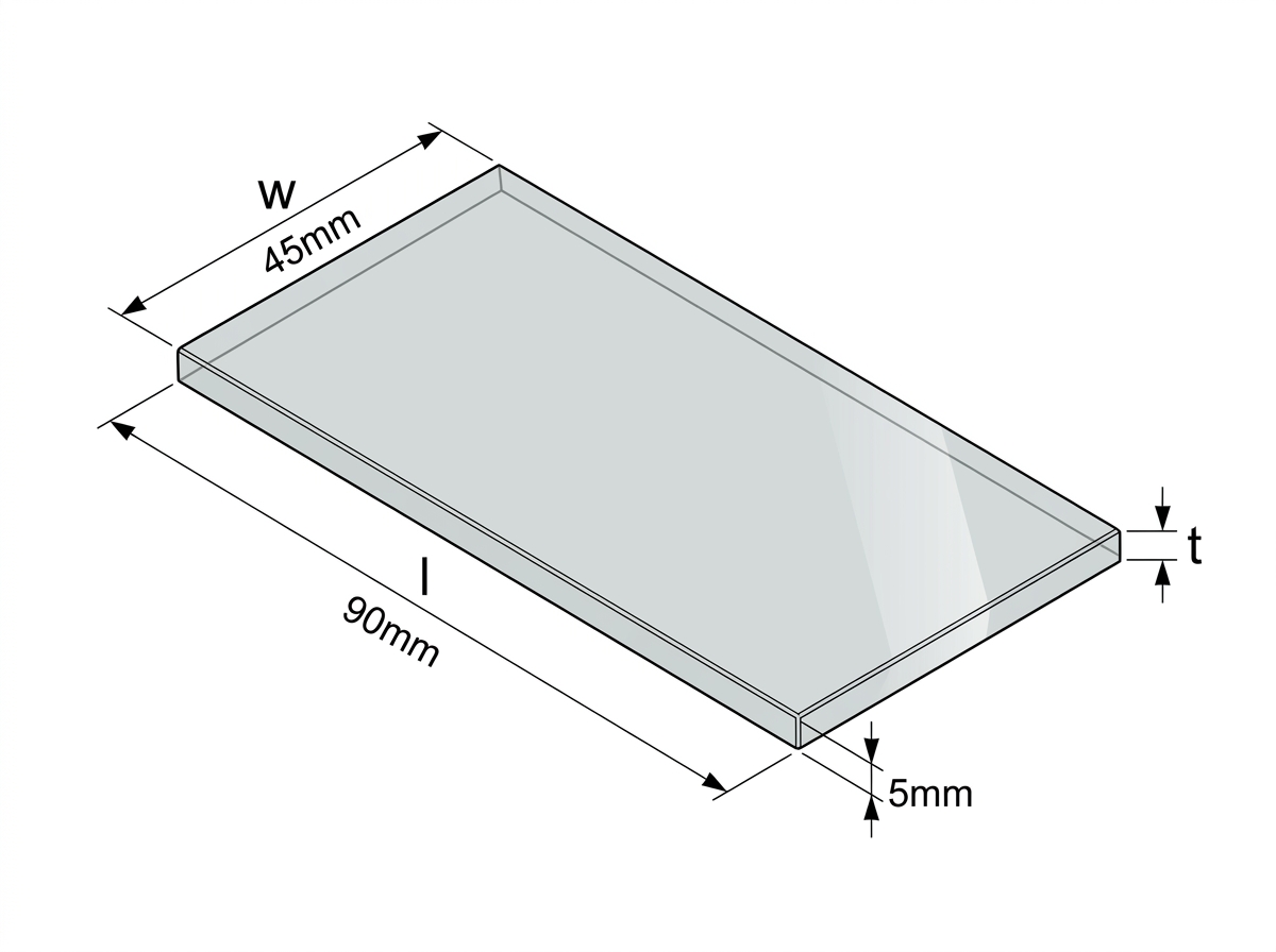 Rectangular glass shape diagram